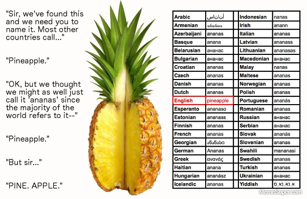 Pineapple in English